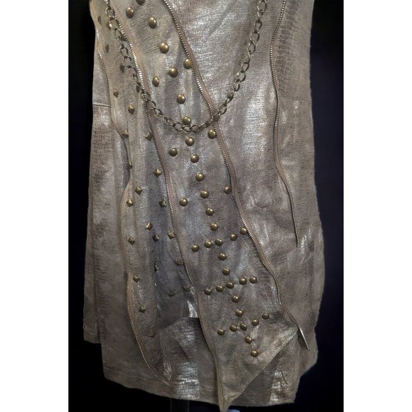 Kimikal Metallic Snake Gemmed Apocalypse Aesthetic Bodycon Dress - Picture 5 of 16